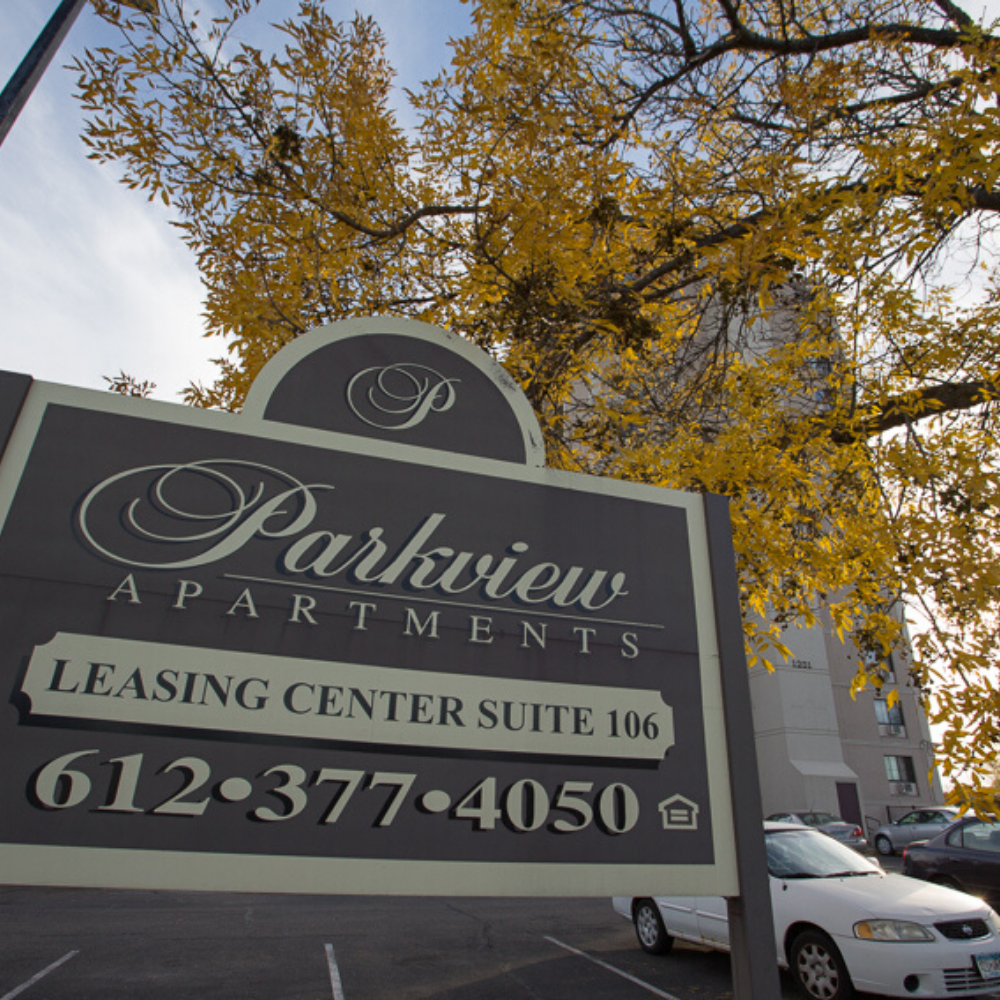 parkview apartment sign